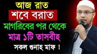 আজ শবে বরাত মাগরিবের পর থেকে মাত্র ১টি তাসবীহ সকল গুনাহ মাফ! শায়খ আহমাদুল্লাহ। Sheikh Ahmadullah Waz