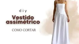 Vestido assimétrico - Como cortar