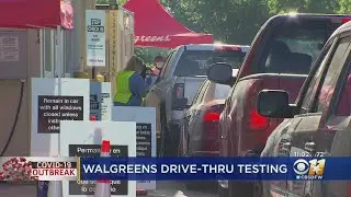 Cars Line Up As Free COVID-19 Testing Begins At 2 Walgreens Sites