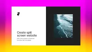 Framer Split Screen Website with Fixed Position