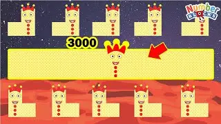 Головоломка с цифровыми блоками Tetris Game 3000 ASMR Фанатская анимация / Удовлетворяющее видео Numberblocks Tetris