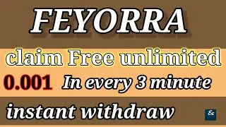 Zenafaucet|| claim Free unlimited FEYORRA coin || Earn FEYORRA 0.001 in every 3 minute