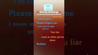 🎭acting challenge🎭 #lipsynce #sad #depressed #cuteacting