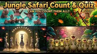 Learn to Count 1-10: Jungle Safari Animal Quiz & Dance Song | Educational Video for Kids