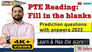 PTE- Reading Fill in the blanks I Tips and Tricks I Prediction questions 2023 I Tribikram Ghimire