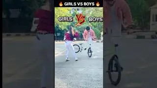 cycle stunt competition girls 🆚 boys👿 😅 💪💪#shorts #youtubeshorts #ytshorts #short #shortsfeed🤞🤓🫣