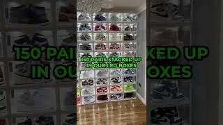 150 Sneakers + LED Boxes = EPIC Setup! 😱✨ #sneakers #shoes #sneakerhead #shoecollection #sneaker