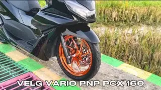 MODIF PCX 160 PAKAI VELG DELKEVIC M8 ORANGE CNC VARIO🔥