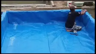 cara pemasangan kolam terpal 4x5 check it out #kolam #kolamlele #kolamterpal
