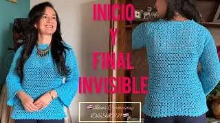 BLUSA o SUÉTER CALADO, TEJIDO a CROCHET punto fácil para principiantes/ ABRIGO En TODAS Las TALLAS