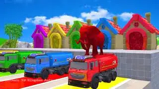 Animals on the Bus | 3D Shapes Animal song | #cartoon for children #animals cartoon #3D cartoon