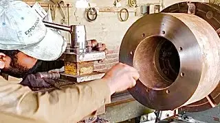 &ldquo;Precision craftsmanship: Sizing and boring Taper bush for heavy industrial machine on the lathe&rdquo;