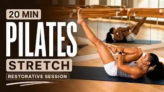20 MIN GENTLE PILATES || At-Home Restorative Pilates and Stretch (No Equipment)