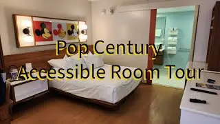 Pop Century Resort Accessible/ADA Room Tour |  80s Building 7 | Room 7103 | September 2023