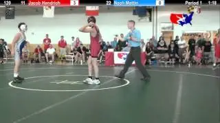 2012 Schoolboy Nat. Duals  120: Jacob Hendrich vs. Noah Mattin