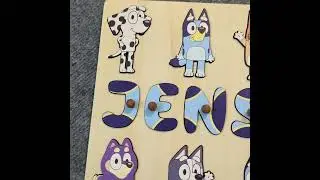 Bluey Custom Name Puzzle for kid #bluey #baby #giftforkid
