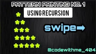 Half Pyramid Pattern Using Recursion in C Language | #4