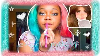 Black Girl Tries Hannah Owo's E-Girl Makeup Look