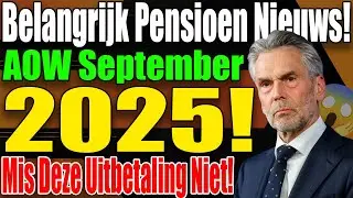 AOW-uitbetaling september 2025 &ndash; Mis deze datum niet! ⏰