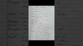 Conversation between bank manager and customer to open an account