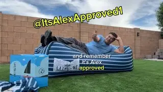 Honest review of this easy to use inflatable lounger #AmazonFinds #Relax