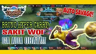 Bruno Hyper Carry Auto Savage!!! - MOBILE LEGENDS