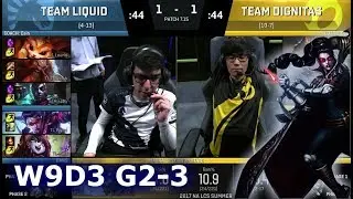 Liquid против Dignitas | Игра 3, сезон 7, NA LCS, лето 2017, неделя 9, день 3 | TL против DIG G3 W9D3