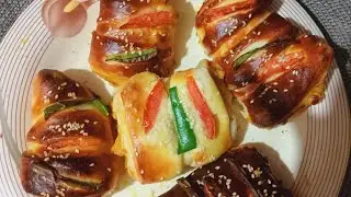 Bakery style Chicken cheese bread in airfryer