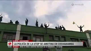 ÚLTIMO: La Policía de la UTOP se amotina en Cochabamba