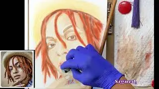 Face 46 of 100 Faces Pastel Painting Session Three