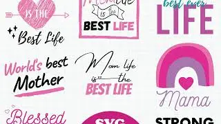 Mom SVG Mini Bundle I - 8 designs in svg, eps, and png