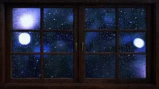 Heavy Rain On Window At Night 4K | Best Rain Sounds for Sleep, Study & Chill