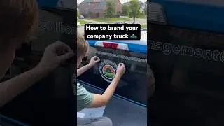 Branded Window Decal Install 🤑 | Ford F250 | #cars #vinylwrap #carwrap #carwrapping #ford #f250