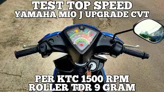 TEST TOP SPEED YAMAHA MIO J CUMAN UPGRADE CVT!! TENAGANYA KERASA BANGET!!