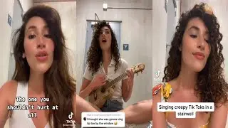 LAUREN PALEY | Singing creepy song in a stairwell TIKTOK | COMPILATION | &bull; 2021