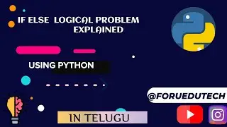 Remove the vowels in a string | Python If-Else logical problem explained in Telugu. #foruedutech