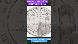 5000 PESOS COIN Colombia,2015 #shorts #short #catalogue #collecting #numismatics #coinvalue #ranking