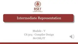 CS304 Compiler Design Intermediate Representation