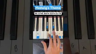 Hedwig&rsquo;s Theme - Harry Potter - Easy Piano Tutorial  #piano #pianolessons #pianomusic