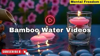 Bamboo Water Fountain & Rain Sounds | 8 Hours Soft Piano for Deep Sleep