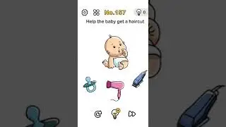 #Answerbrainoutlevel157 Help the baby get a hair cut Walkthrough brain out level 157
