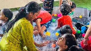 Last day of play group | swimming pool party | outdoor activities