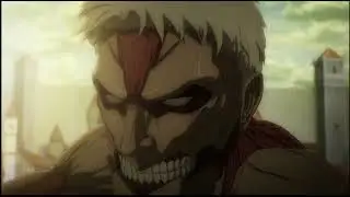 Eren vs Reiner attack on titan episode 76 #attackontitan #anime