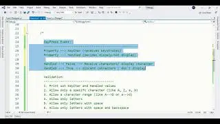 Input Validation | KeyPress  | 9 validation cases | C# winform
