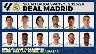 Daftar Skuad Real Madrid 2025 | Daftar Pemain Real Madrid Liga Spanyol 2025/2026