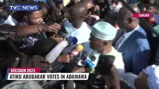 Atiku votes in Adamawa, Says 'I'm Optimistic of Winning Election'