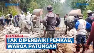 Jalan Rusak Bertahun-tahun, Ratusan Warga Rantedada–Pakala Turun Tangan