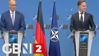 WATCH: Germany's Merz holds a press conference with NATO's Rutte