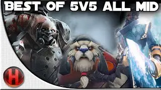 Dota 2 - Best of 5v5 ALL MID | Pudge, Kunkka & Tusk