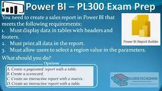 PL 300 : Q59 - Power BI Parameterized Paginated Sales Report.mp4